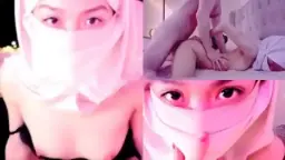 Buka Jilbab Putih, Gaya Doggy Bikin Basah.